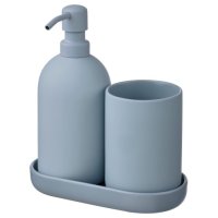 Комплект за баня IKEA GANSJON от керамика, 3 части, снимка 1 - Други стоки за дома - 44482960