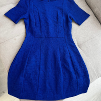 Дамска синя рокля, S размер, снимка 2 - Рокли - 44790126