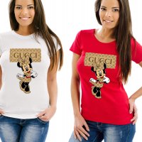 Тениска GUCCI Disney Mickey Mouse принт Модели,цветове и размери, снимка 1 - Тениски - 28097563