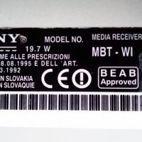 MEDIA RECEIVER MBT-W1 за телевизор SONY KDL-46EX1 , SRV2171WW , 1-487-120-11, снимка 3 - Приемници и антени - 31229756