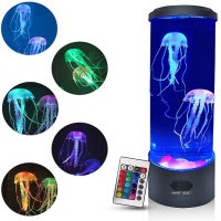 LED нощна лампа аквариум с медузи, снимка 7 - Лед осветление - 42666757