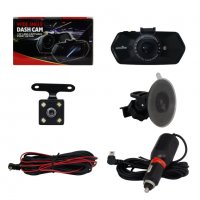 DVR HD Автомобилен видеорегистратор с 2 камери + микрофон, снимка 2 - Аксесоари и консумативи - 39296044