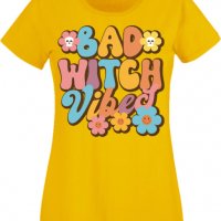 Дамска тениска Bad witch vibes,Halloween,Хелоуин,Празник,Забавление,Изненада,Обичаи,, снимка 9 - Тениски - 38144471