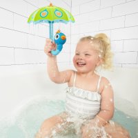 Yookidoo Fill N Rain Bath Toy - Интерактивна игра за вана с паун чадър за бебета и малки деца, зелен, снимка 3 - Образователни игри - 44200416