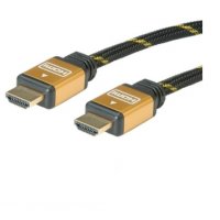Кабел HDMI - HDMI 2м Roline 11.04.5502 Gold Plated HDMI M to HDMI M ver:1.4V FullHD 3D, снимка 2 - Кабели и адаптери - 31375751