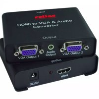 HDMI сплитер Roline 1 HDMI към 2x VGA 1080P, снимка 1 - Части и Платки - 44304551