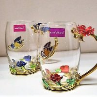 Декорирани чаши за чай, кафе, вода и др., снимка 2 - Подаръци за жени - 34102919