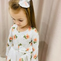 Нежна флорална рокля , снимка 2 - Детски рокли и поли - 39829640