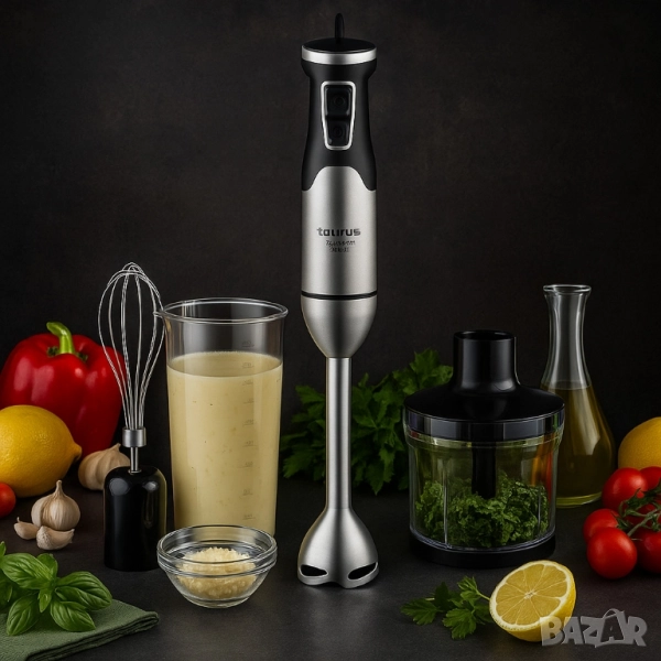 Ръчен пасатор Taurus HB1700X – 1700W, безстепенно управление, 4 ножа от неръждаема стомана, снимка 1