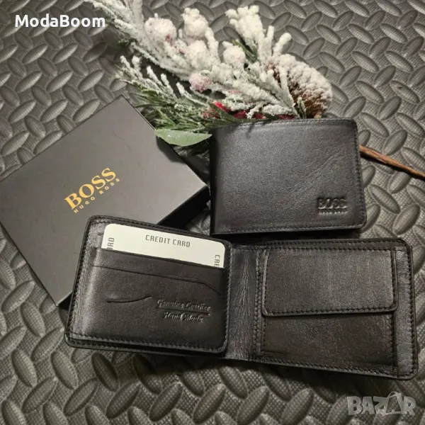 Hugo Boss мъжки портфейл естествена кожа , снимка 1