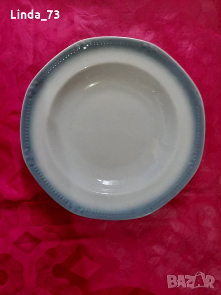 Чинии-дълбоки+десертни-порцелан-"Bavaria"/барок.релеф/-д.-22/19см.-7бр. Маркирани за произход, снимка 1