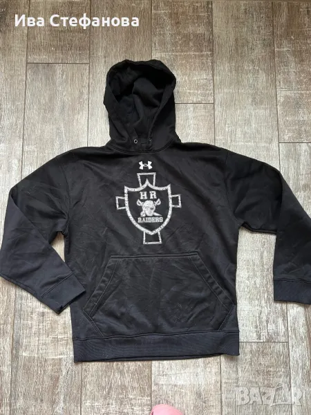 Under Armour страхотен оригинален черно ново худи блуза спотно горнище с качулка, снимка 1