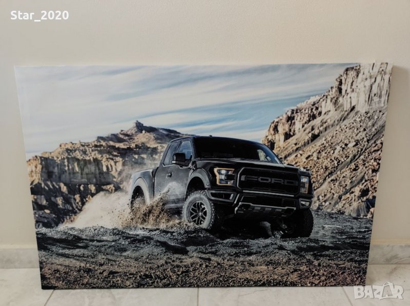 Светеща картина с LED осветление - Ford F150 black, снимка 1