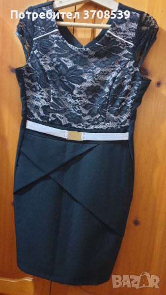 Изискана черна рокля, като нова, снимка 1