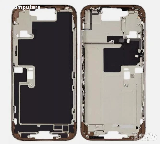 Среден борд за iPhone 16 Pro Max 6.9 / Златен / КЛАС B Баркод : 484299, снимка 1