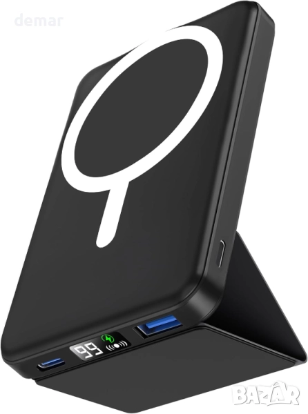 Външна батерия Podoru за Magsafe, 10000mAh магнитна, LED дисплей, снимка 1