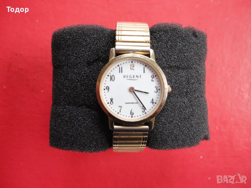 Позлатен часовник Regent Saphirglas, снимка 1