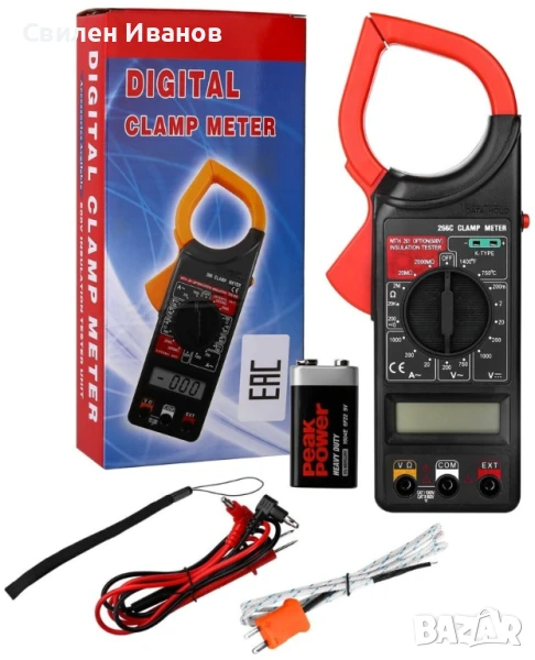 Цифров мултимер с амперклещи и дисплей, модел DT-266C, снимка 1