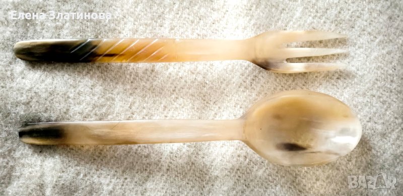 Старинен комплект за салата , снимка 1