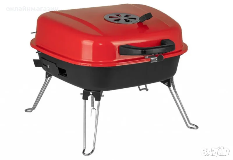 Барбекю Muhler, червено с капак, 40x40cm, снимка 1