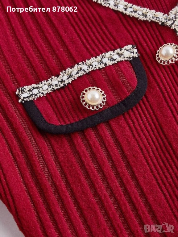 Червена дамска рокля , снимка 1