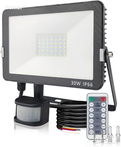 2023 30W охранителен прожектор сензор за движение с IR дистанционно, снимка 1