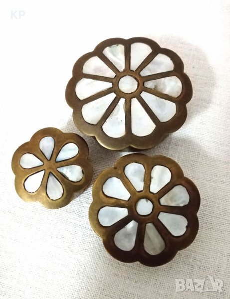 Кутийки от месинг, инкрустирани със седеф , снимка 1