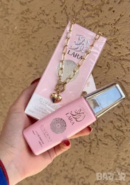 парфюм Lara и колие от медицинска стомана с 18к златно покритие , снимка 1