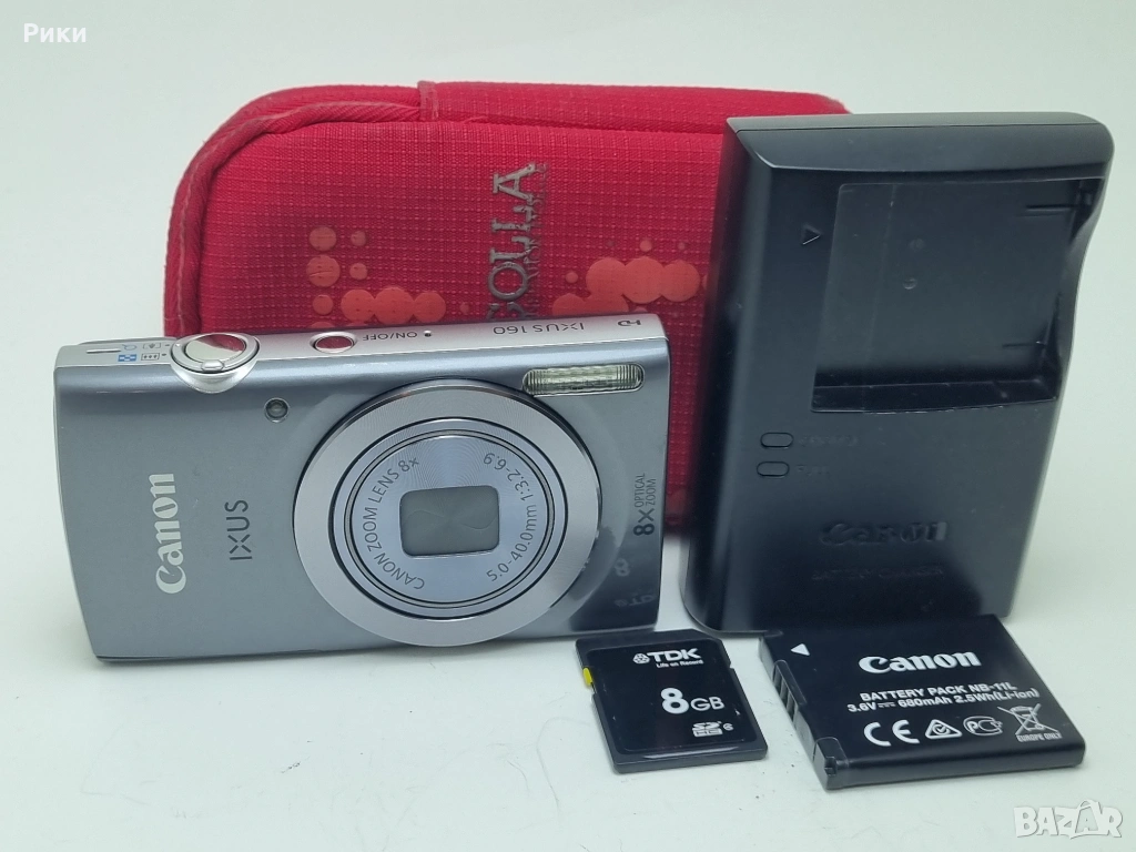Canon IXUS 160 20.0MP Digital Compact Camera Silver 8x, снимка 1