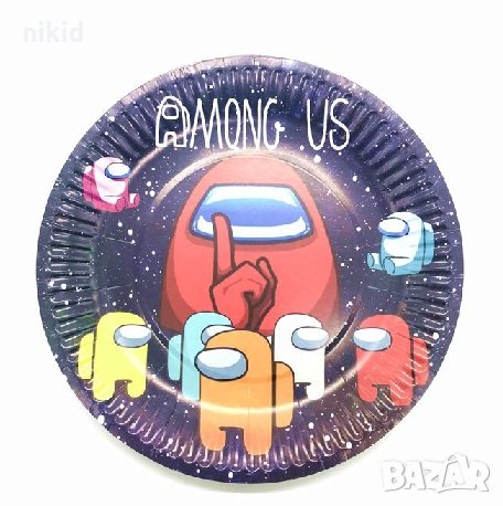 Амонг Ус Ъс Among Us 10 бр парти чинии чинийки, снимка 1