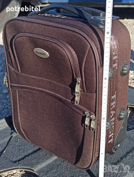 куфар с колелца 42х30х20 -усилен текстил с телескопична дръжка - 2 х20 лв / бр, снимка 1