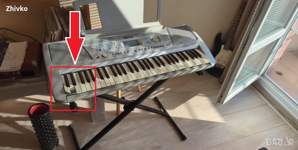 Синтезатор Yamaha PSR 290 С ДЕФЕКТ (с включена стойка), снимка 1