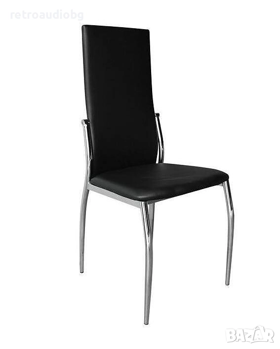  Трапезен стол Фреш в черен цвят, снимка 1