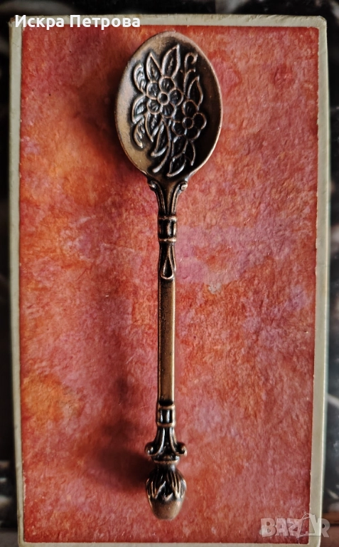 Стара медна лъжичка, снимка 1