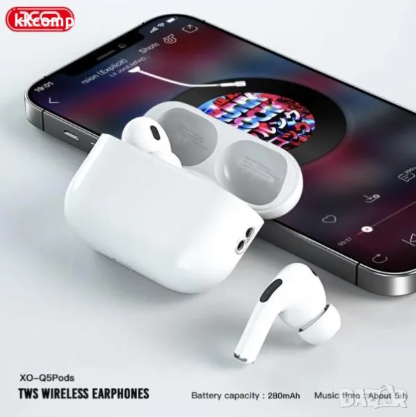 Bluetooth Handsfree Wireless XO-Q5 Pods /Бял/ Баркод : 2403880, снимка 1