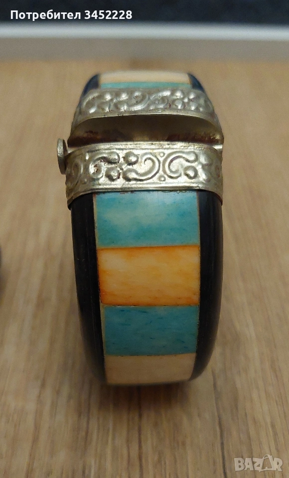 гривна от кост и дърво за ценители , снимка 1