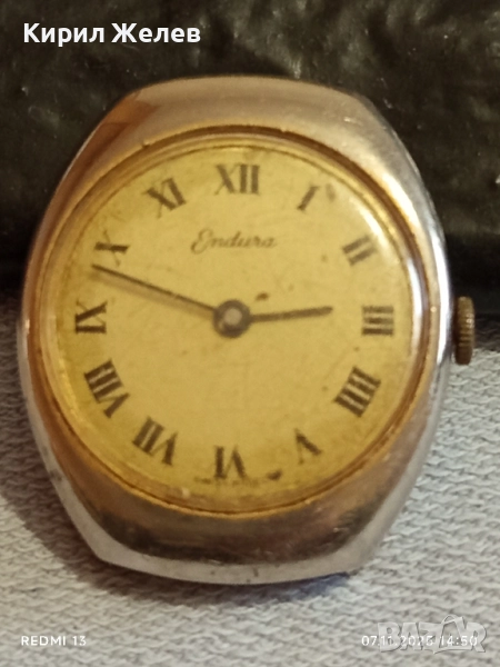Стар механичен часовник Endura SWISS MADE работи рядък за КОЛЕКЦИЯ 51422, снимка 1