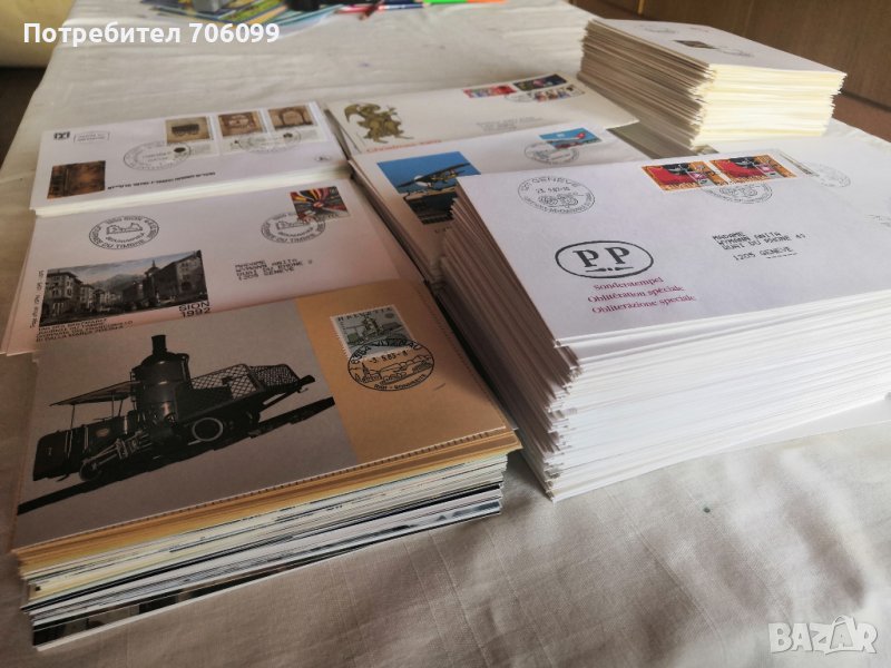 Голямо количество пощенски пликове и картички от Швейцария, снимка 1