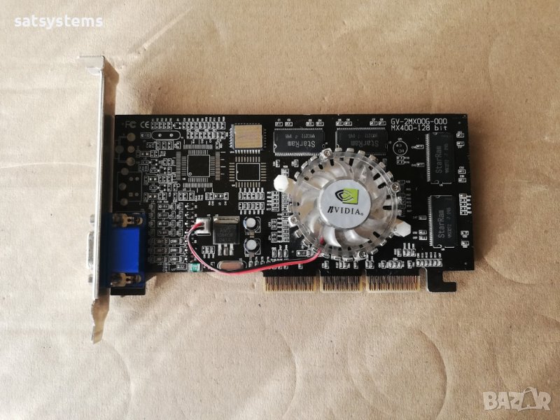 Видео карта NVidia GeForce 2 Axle3D MX-400 64MB DDR 128bit AGP, снимка 1