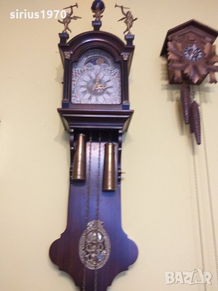 Фризийски стенен ръчно рисуван часовник Атлас, снимка 1