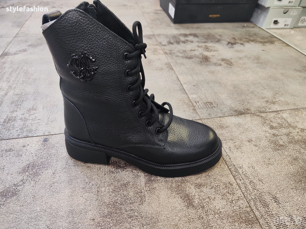 Доставка преди Коледа !Боти от естествена кожа с топъл Фил хастар от естествена вълна /02, снимка 1