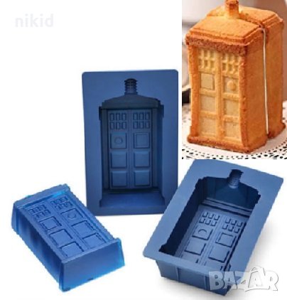Dr Doctor Who Tardis Машина на времето Доктор Кой силиконов молд форма фондан шоколад гипс сапун, снимка 1
