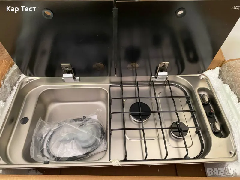 Комбинирана мивка с два газови котлона, снимка 1