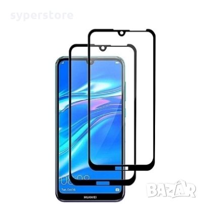Стъклен протектор за Huawei Y7 9D FullFace FullGlue Black лепило по цялата повърност, снимка 1