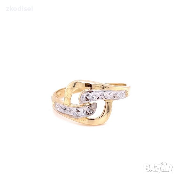 Златен дамски пръстен 2,75гр. размер:56 14кр. проба:585 модел:21884-1, снимка 1