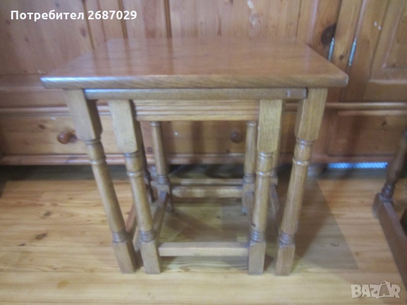 2 маси от дърво - комплект, снимка 1