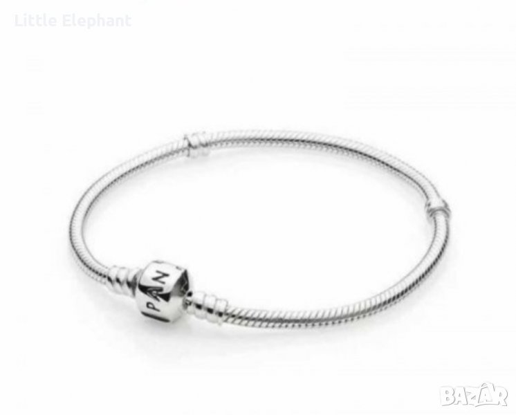 Гривна Пандора,змийска плетка лого с печат Sale Ale 925,19-20 см/нова, снимка 1