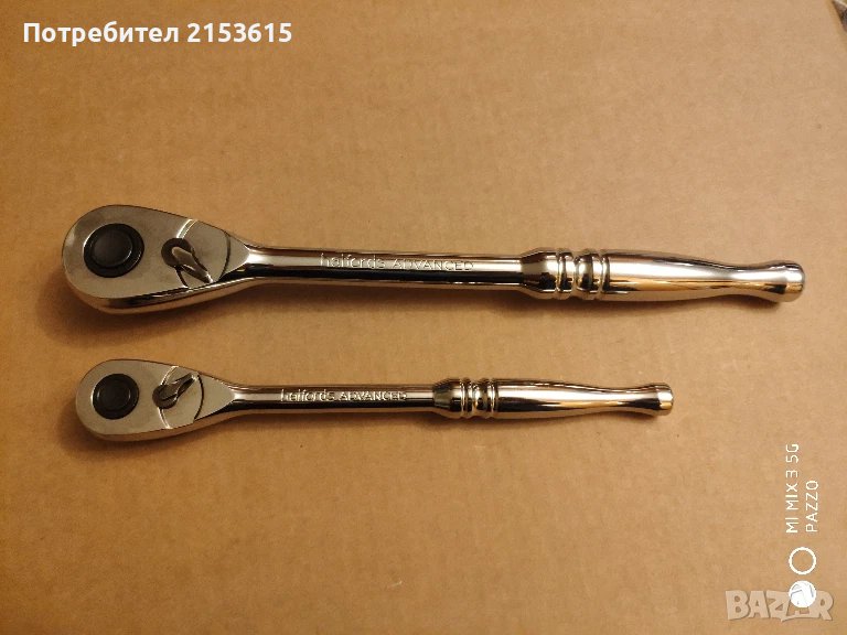 Halfords Advanced 2броя 100зъба 3/8 и 1/2 качествени тресчотки, снимка 1