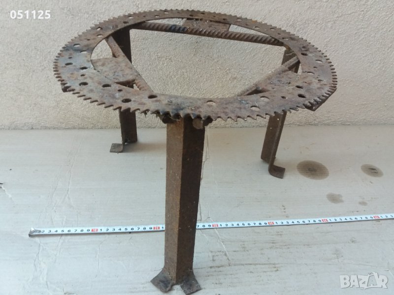 Масивна кована пирустия , сажер , бакърник за огнище , снимка 1