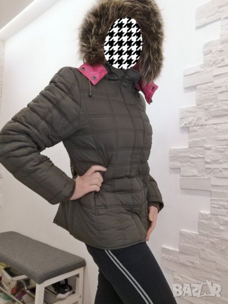 Дамско зимно яке с качулка естествена кожа, Authentic, 44 размер, XL, снимка 1